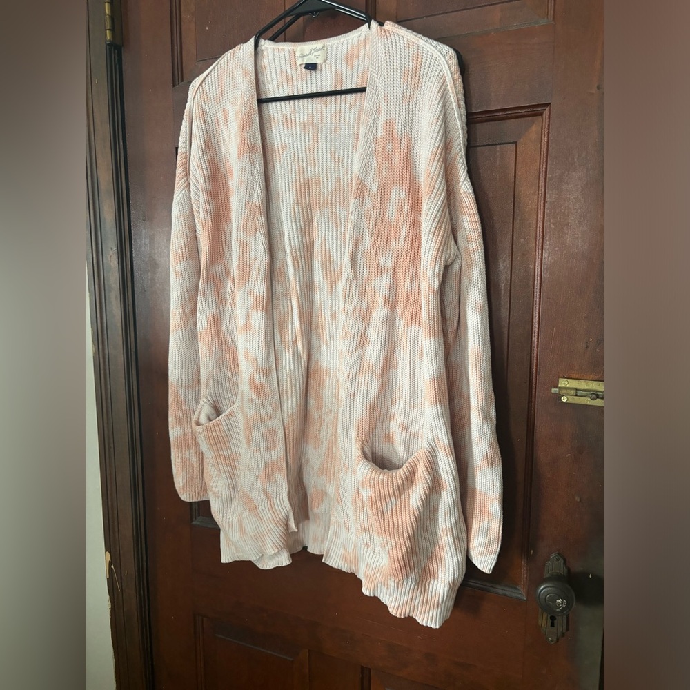 pink tie dye cardigan